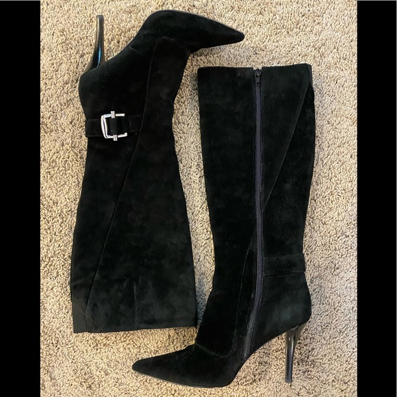 🖤🩶Bandolino • black suede boots • 7 • EUC - Picture 2 of 4